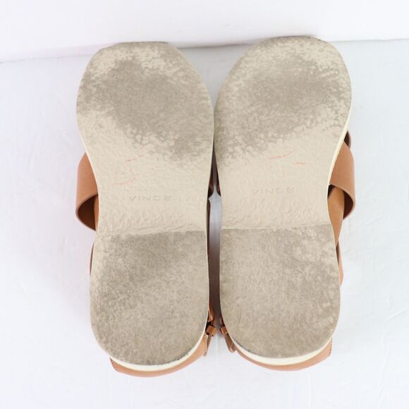 Vince Morris Strappy Flat Sandal - Tan Size 9 / 39 - Picture 8 of 8